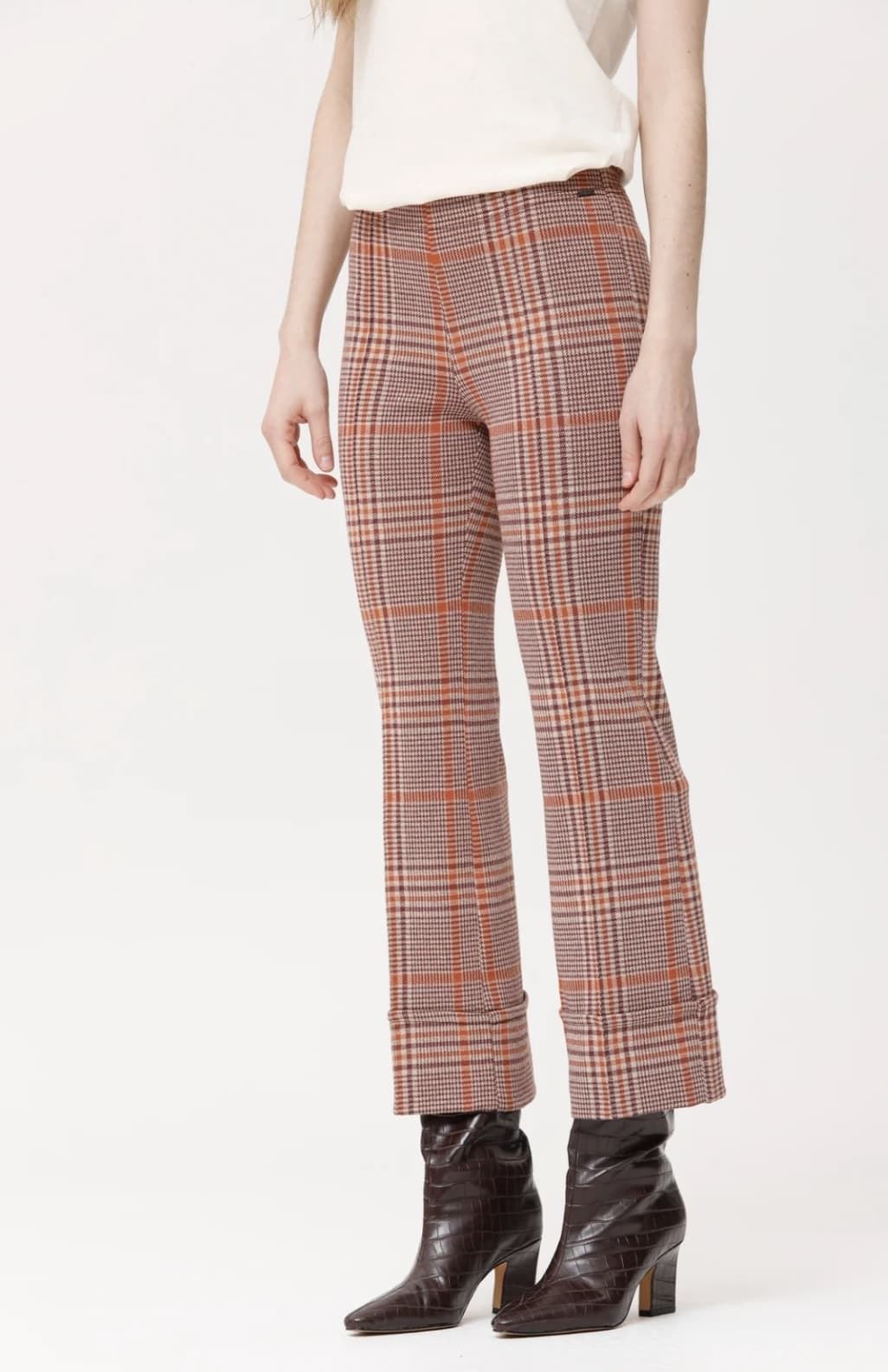 Pantalón OKY  1149 Sabao Punto En Cuadros Multicolor - Imagen 2