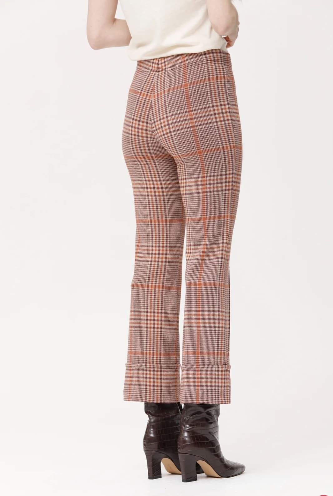 Pantalón OKY  1149 Sabao Punto En Cuadros Multicolor - Imagen 3