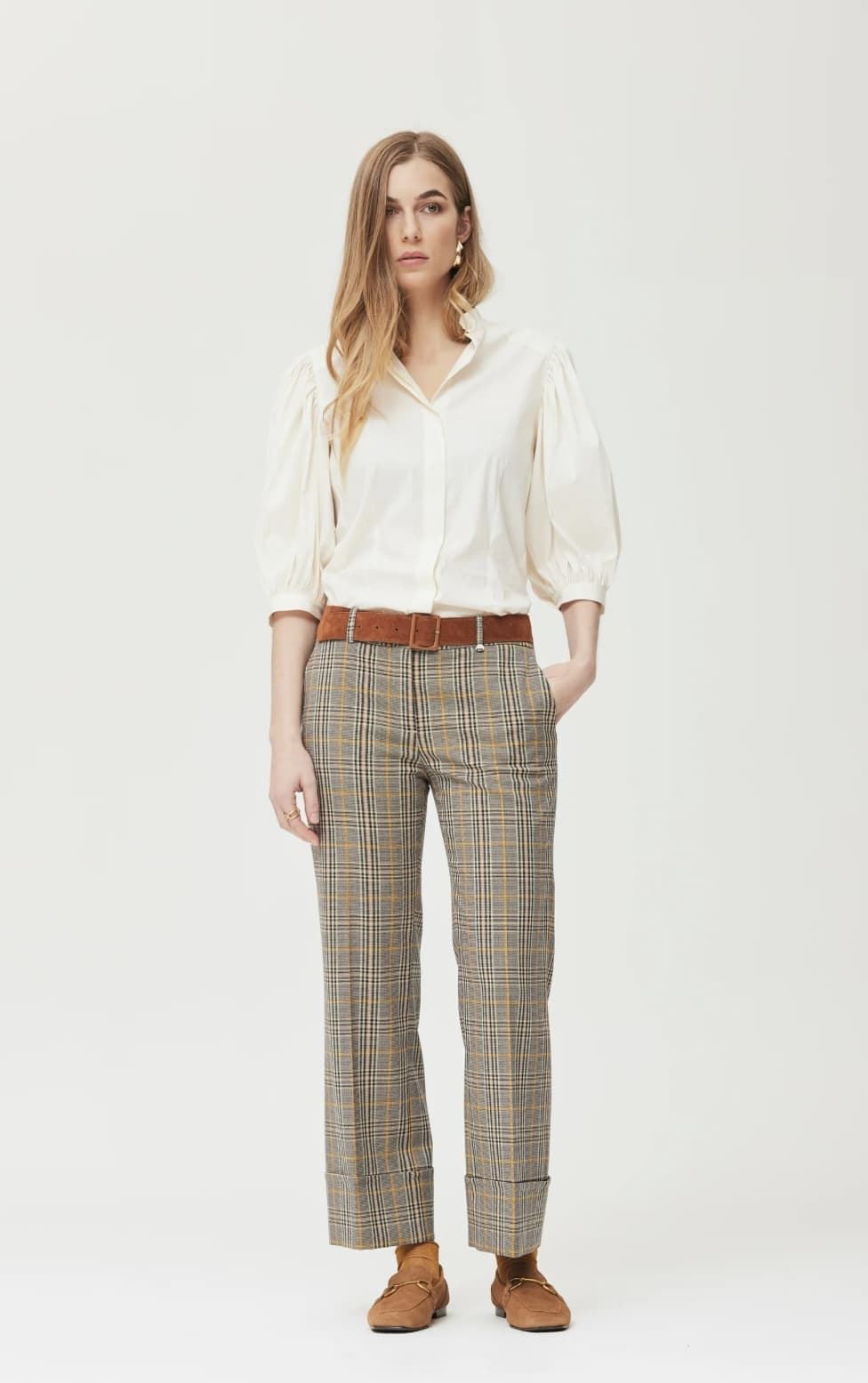 Pantalón OKY 1161 Tacat Tejido De Cuadros Multicolor - Imagen 1