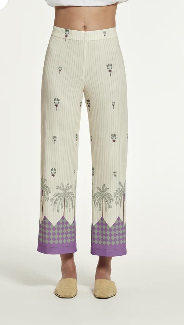 PANTALÓN OKY CAEBO PUNTO ESTAMPADO GRECA - Imagen 4