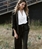 Pantalón Oky FUMIO raya diplomatica negro - Imagen 1