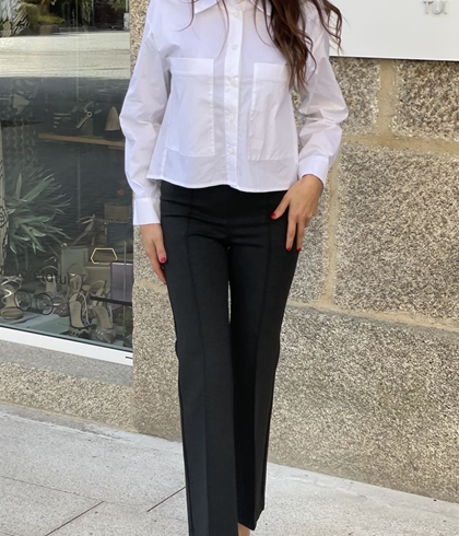 Pantalón OKY Hollie 1157 Punto Roma gris marengo - Imagen 1