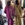 Pantalón Oky Iwura palazzo terciopelo fucsia - Imagen 2