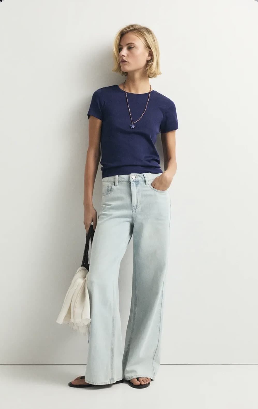 Pantalón vaquero ese O ese COOPER WIDE azul clarito - Imagen 1