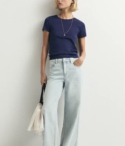 Pantalón vaquero ese O ese COOPER WIDE azul clarito - Imagen 1