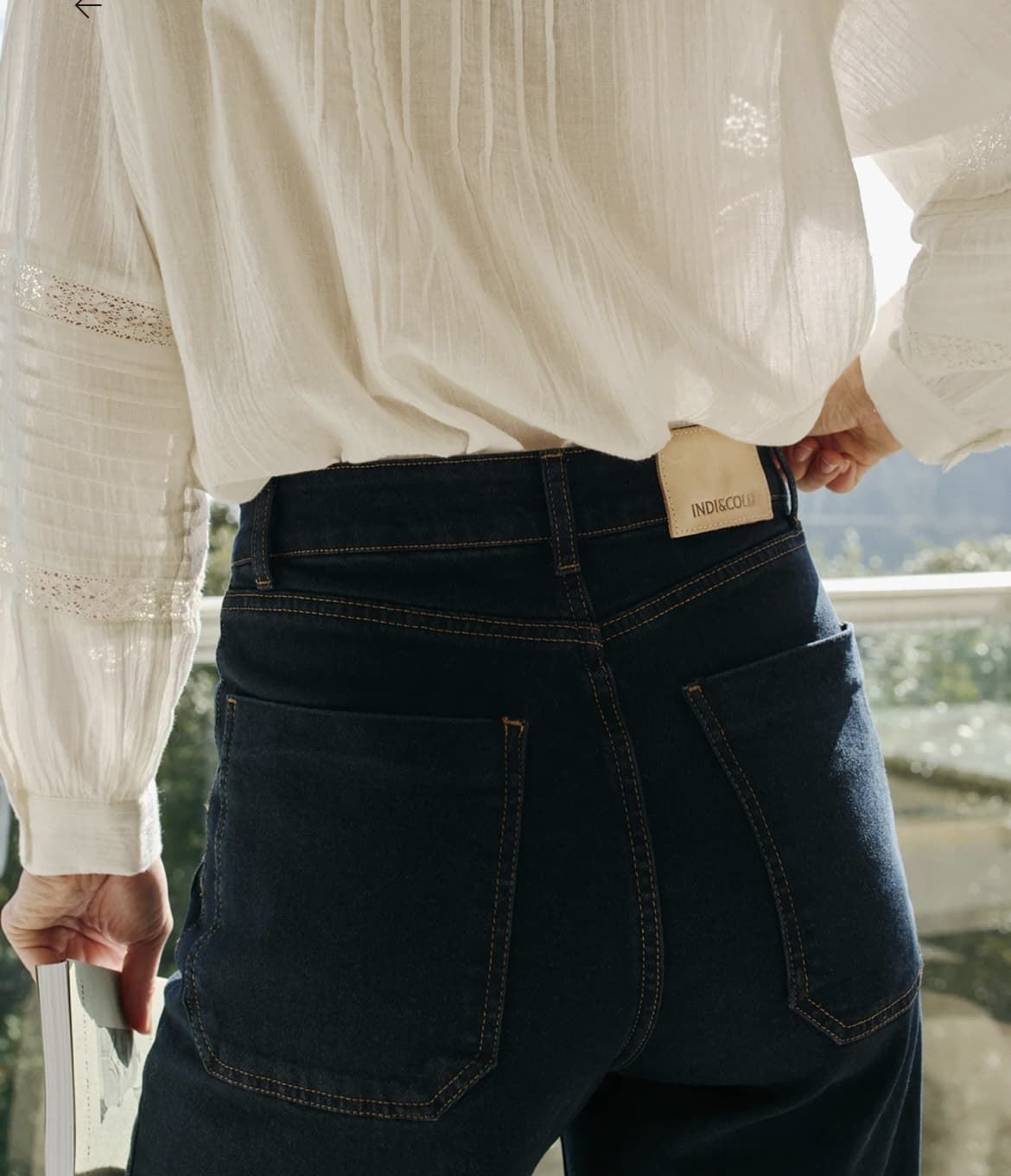 Pantalón vaquero Indi & Cold Denim wide leg BB291 navy - Imagen 2
