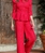 Pantalón vestir relieve rojo - Imagen 1