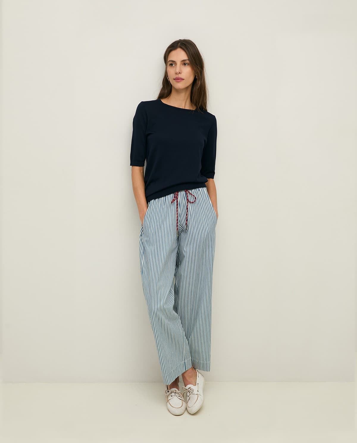 Pantalón YERSE 44812 RAYAS WIDE LEG - Imagen 6