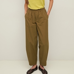 Pantalón YERSE 44874 POPELÍN botón en bajo hunter green - Imagen 2