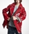 PARKA ALBA CONDE 6671 OVERSIZE ROJA EFECTO CHAROL - Imagen 2