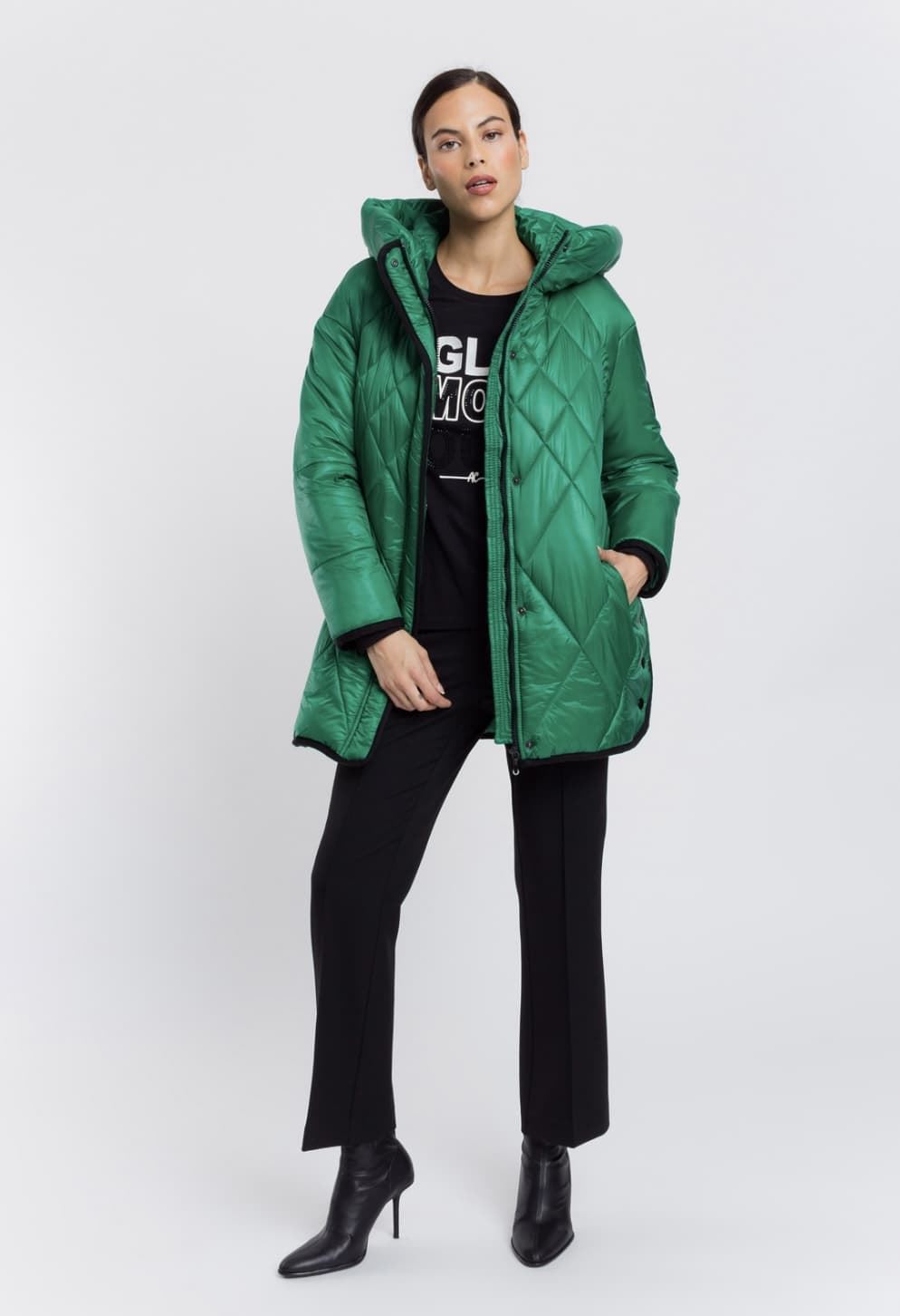 Parka Alba Conde over size verde - Imagen 1