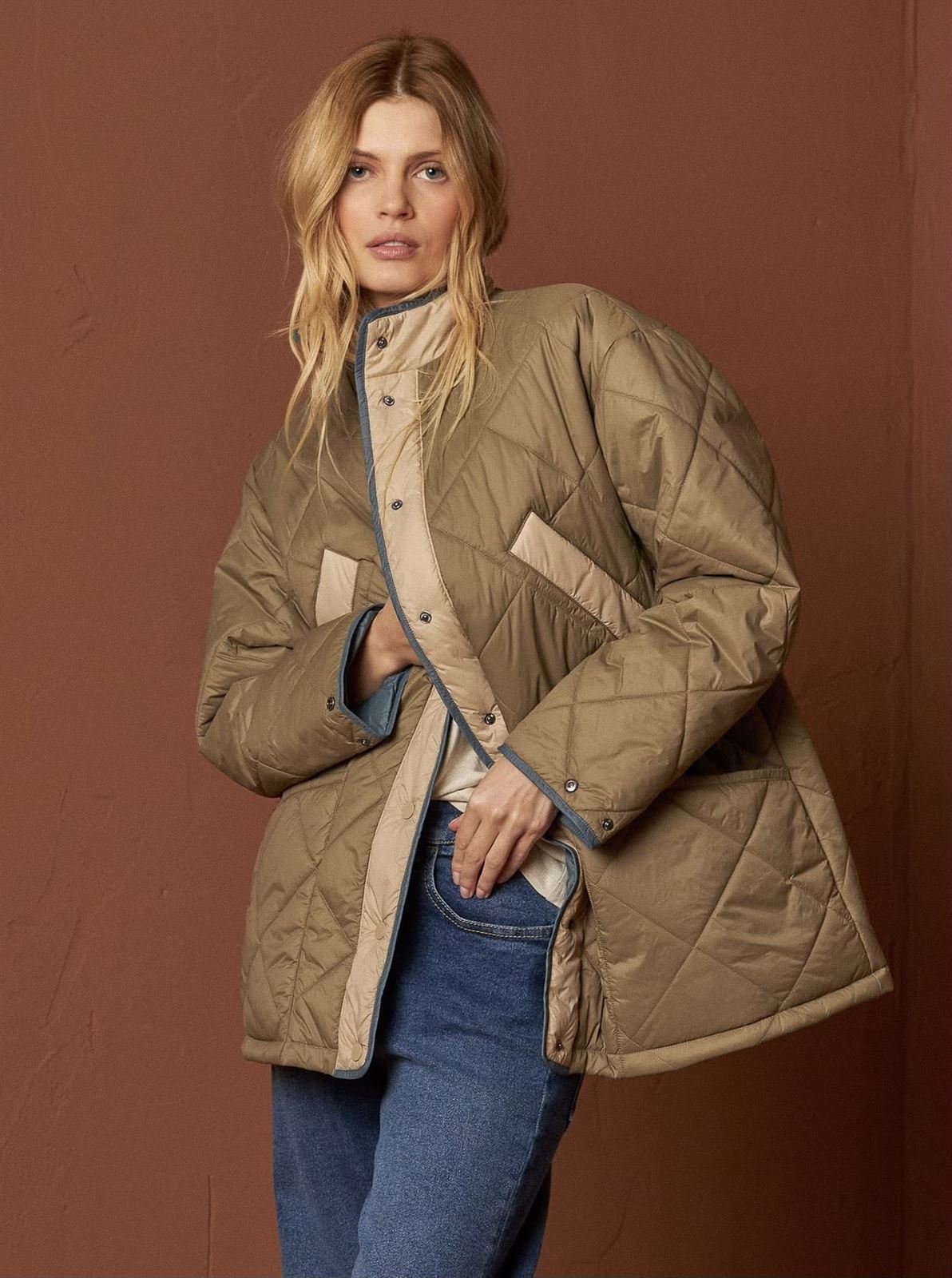 Parka  Indi & Cold GF705 guateada tricolor verde - Imagen 2