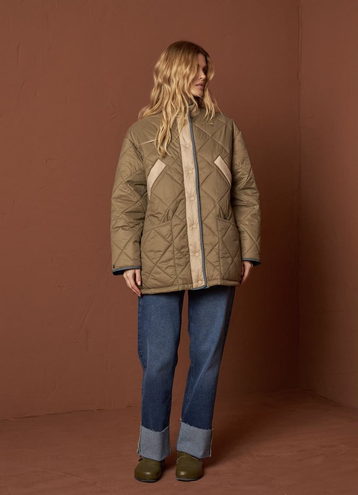 Parka  Indi & Cold GF705 guateada tricolor verde - Imagen 3