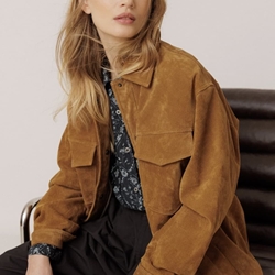 PARKA Indi & Cold MT638 BOLSILLOS PIEL LEATHER.Camel - Imagen 1