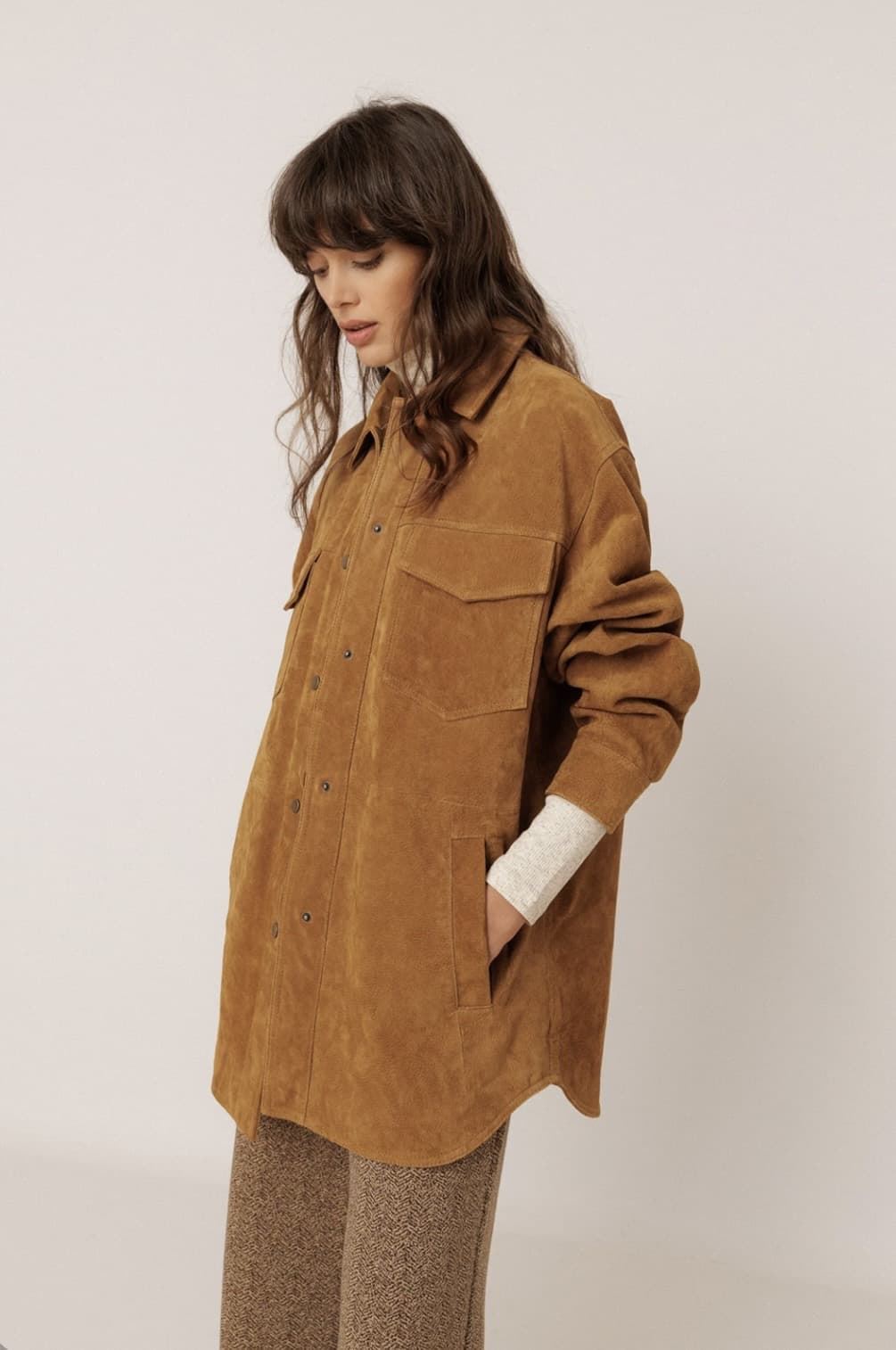 PARKA Indi & Cold MT638 BOLSILLOS PIEL LEATHER.Camel - Imagen 4