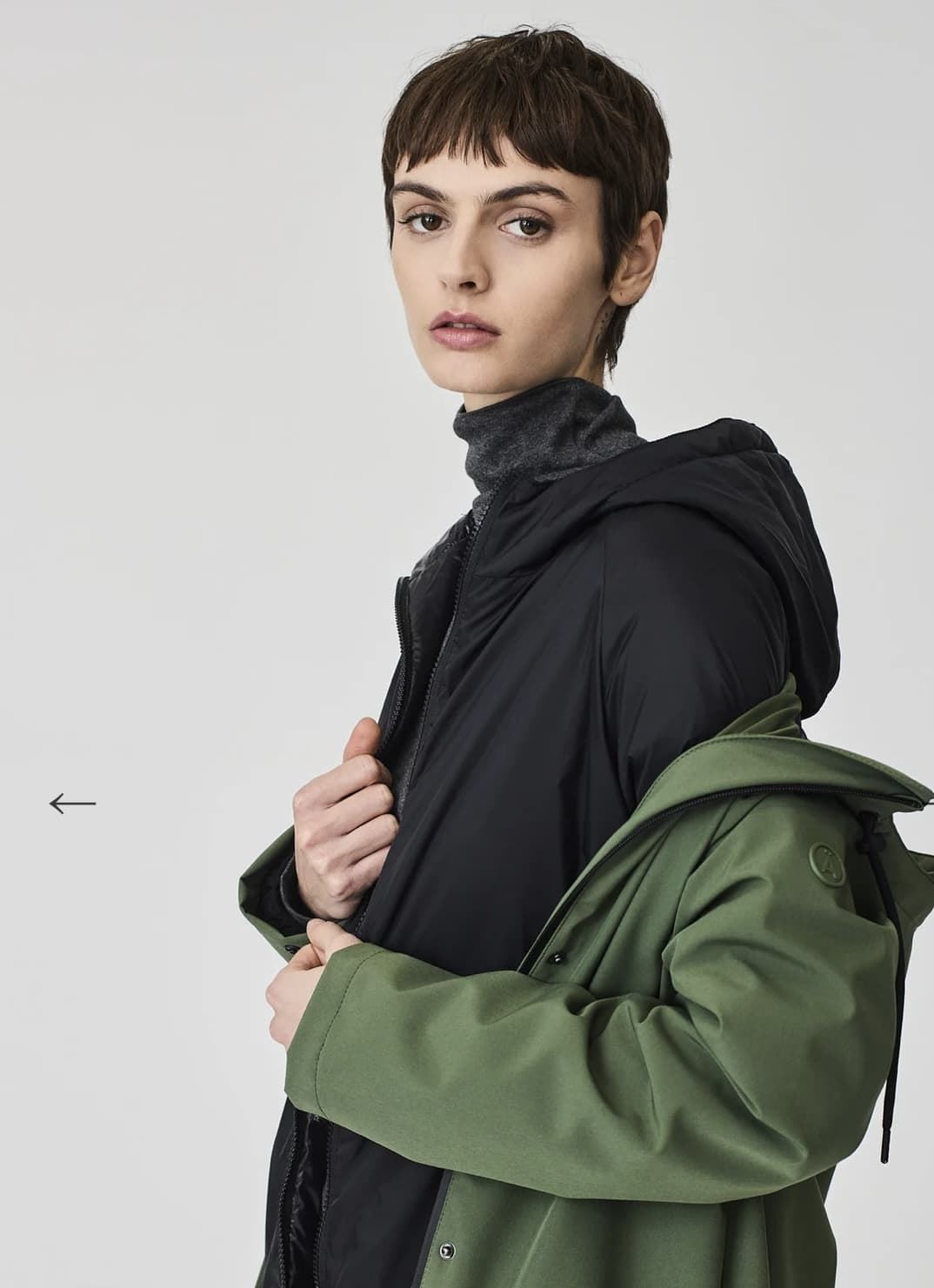 Parka TANTÄ OLUJA Desmontable bronze green verde - Imagen 1