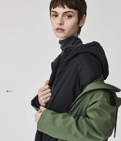 Parka TANTÄ OLUJA Desmontable bronze green verde - Imagen 1