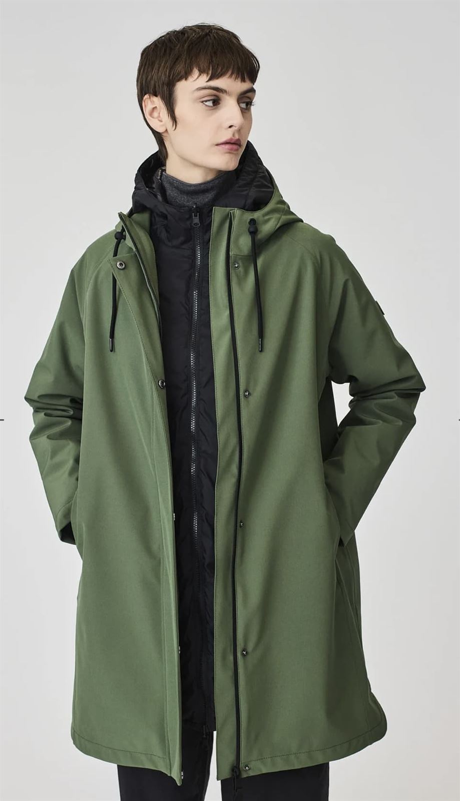 Parka TANTÄ OLUJA Desmontable bronze green verde - Imagen 2
