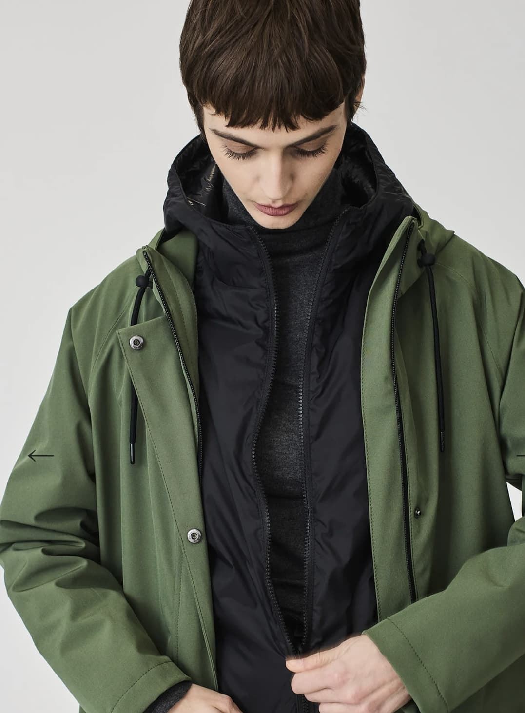 Parka TANTÄ OLUJA Desmontable bronze green verde - Imagen 3