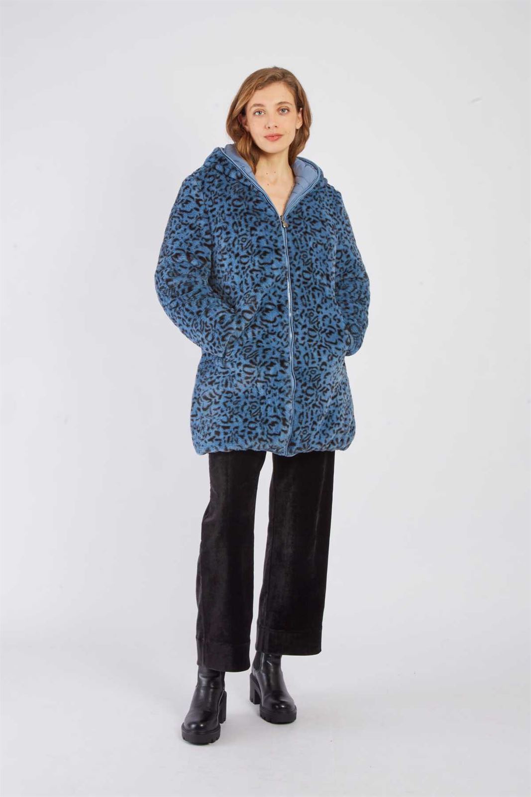 PLUMIFERO Derhy MACHA DOUDOUNE REVERSEIBLE azul - Imagen 1