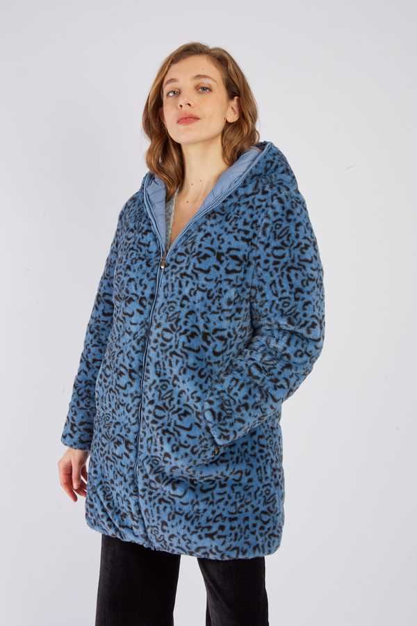 PLUMIFERO Derhy MACHA DOUDOUNE REVERSEIBLE azul - Imagen 3