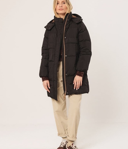 Plumífero Indi & Cold GF690 largo plumón negro - Imagen 1