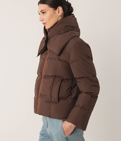 Plumífero Indi & Cold GF691 CORTO plumón Marrón chocolate - Imagen 1