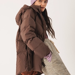 Plumífero Indi & Cold GF692 plumón CONVERTIBLE CHALECO Marrón chocolate - Imagen 1