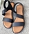 Sandalia 25362 HEEE SHOES tiras cruzadas vaquetilla cuero negro - Imagen 1