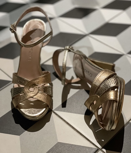 Sandalia Angari 50412 - MT KITTEN 3 TONOS METALIZADOS OROS - Imagen 1