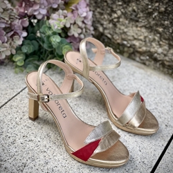 Sandalia Angari hojas dorado y rojo - Imagen 1