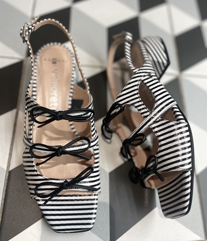 Sandalia Angari JA2 rayas lazos negros - Imagen 2