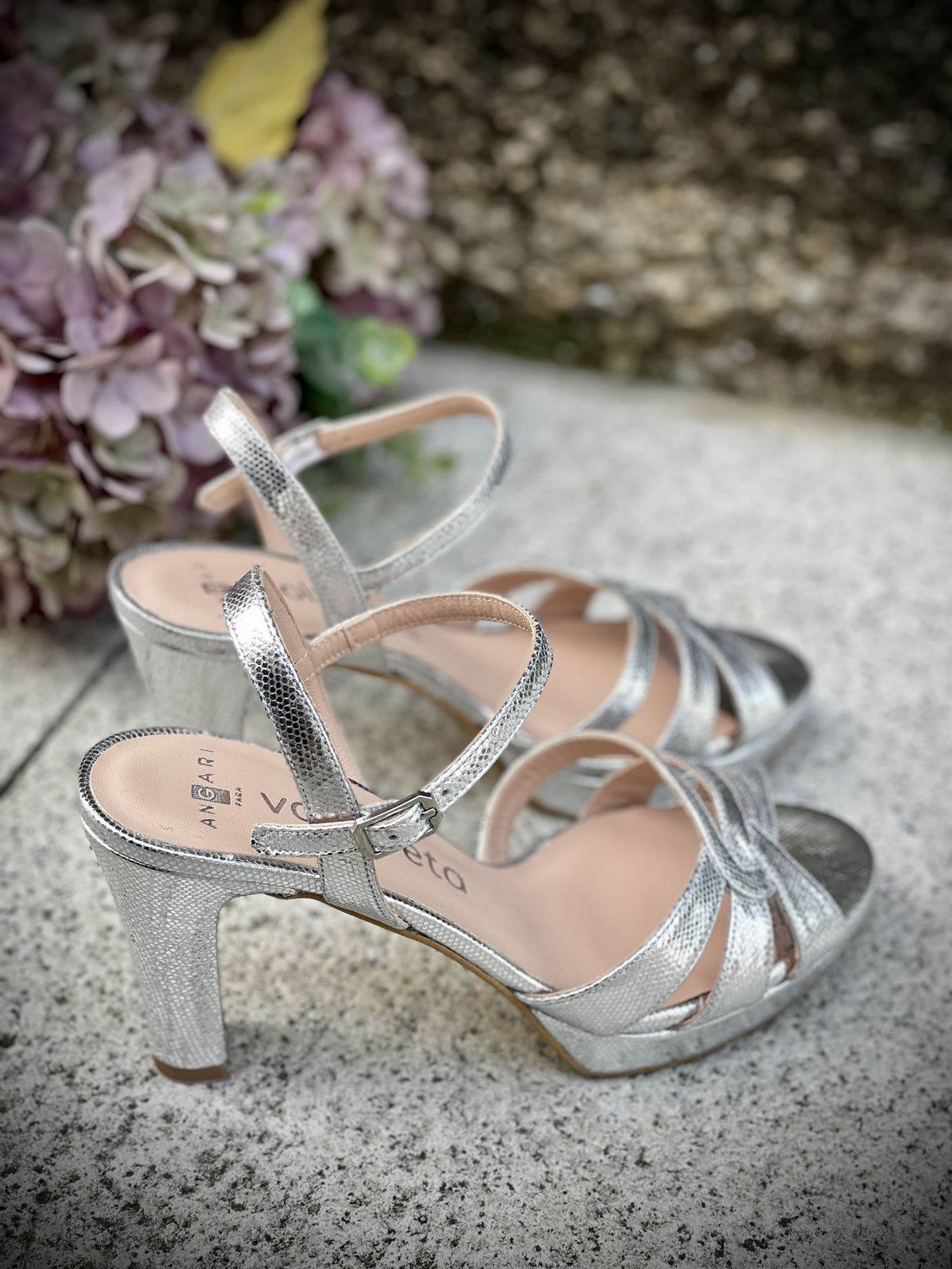 Sandalia Angari MAITE -75 escamas milos Argento plata - Imagen 4
