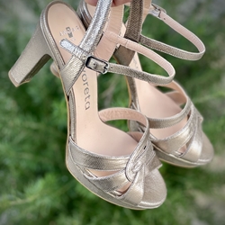 Sandalia Angari MAITE -75 escamas milos stone bronce suave - Imagen 1