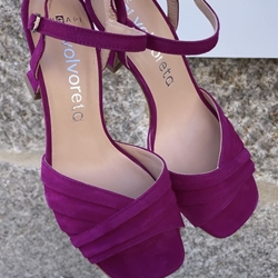 Sandalia Angari tacón ante magenta - Imagen 2