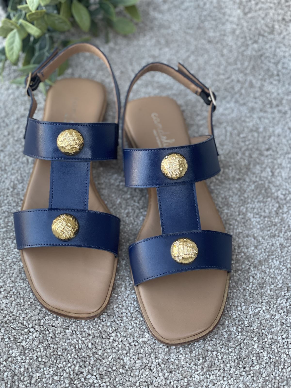 Sandalia Candelitas plana 3954 azul marino - Imagen 1
