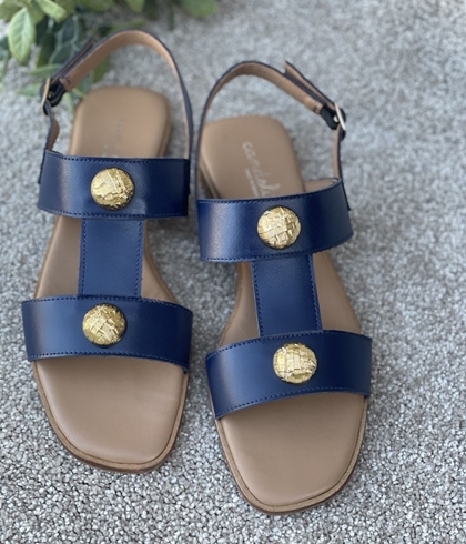 Sandalia Candelitas plana 3954 azul marino - Imagen 1