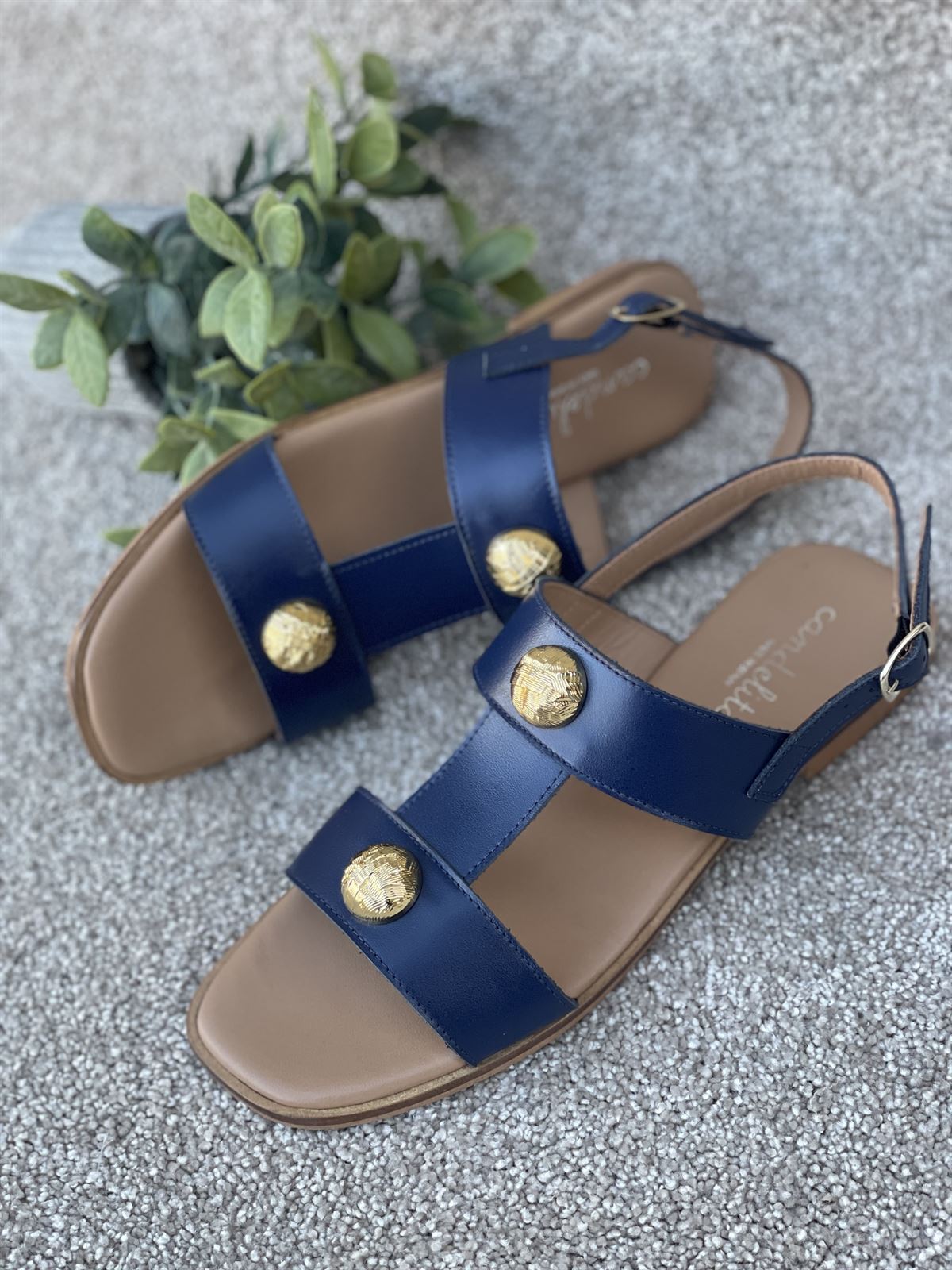 Sandalia Candelitas plana 3954 azul marino - Imagen 2