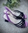 Sandalia Candelitas tiras colores lilas y negro - Imagen 2