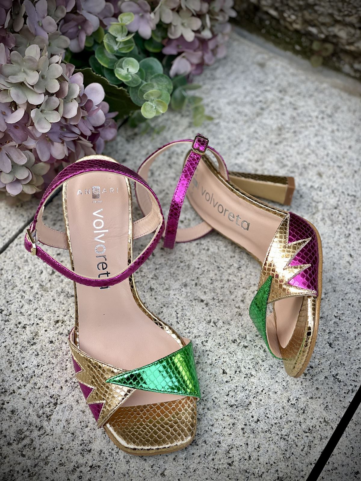 Sandalia fiesta Angari 52307 - 31 brillante multicolor - Imagen 4