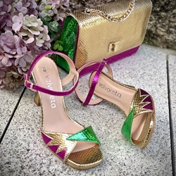 Sandalia fiesta Angari 52307 - 31 ONLYE brillante multicolor - Imagen 1