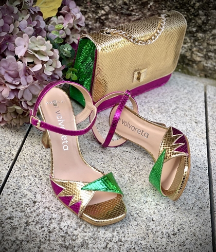 Sandalia fiesta Angari 52307 - 31 ONLYE brillante multicolor - Imagen 1