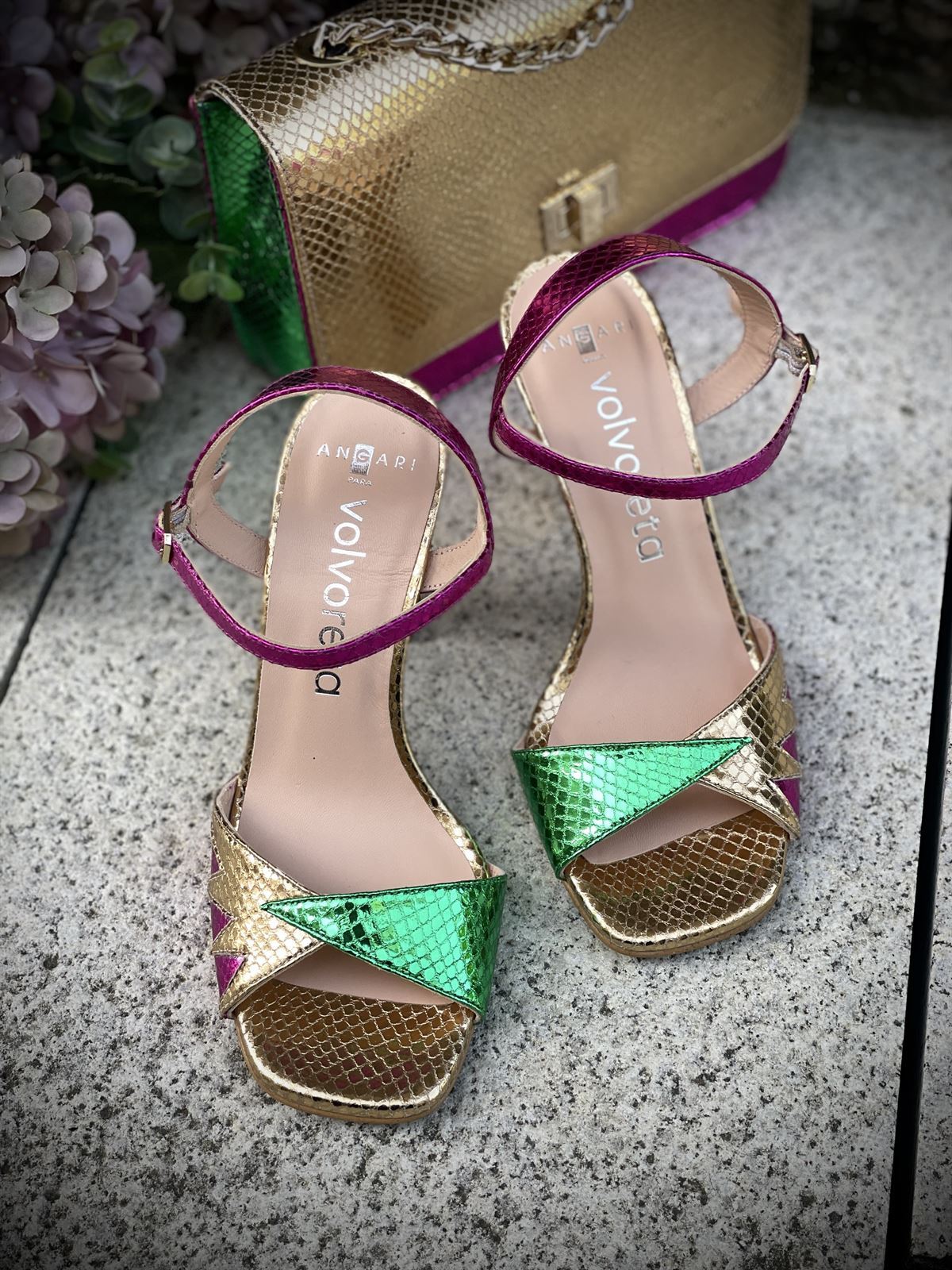 Sandalia fiesta Angari 52307 - 31 ONLYE brillante multicolor - Imagen 3