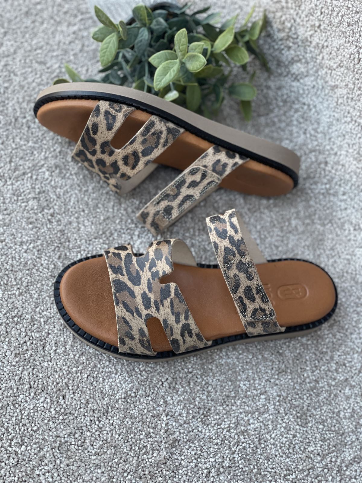 Sandalia HEEE SHOES descalza piel print leopardo - Imagen 4