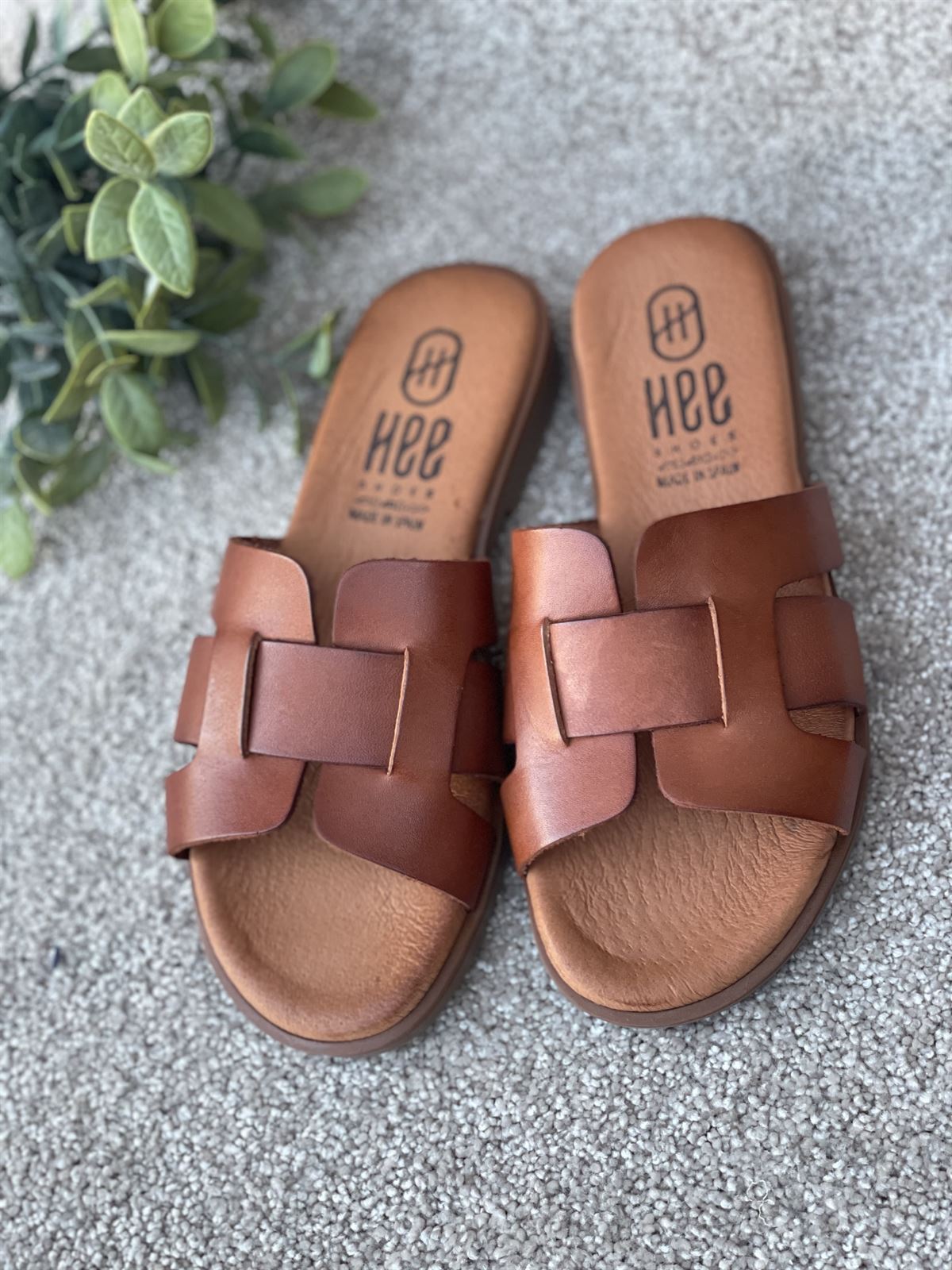 Sandalia HEEE SHOES descalza piel vaquetilla cuero. - Imagen 4