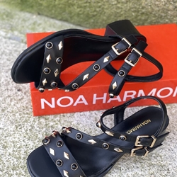 Sandalia Noa Harmon CRETA abalorios negro - Imagen 2
