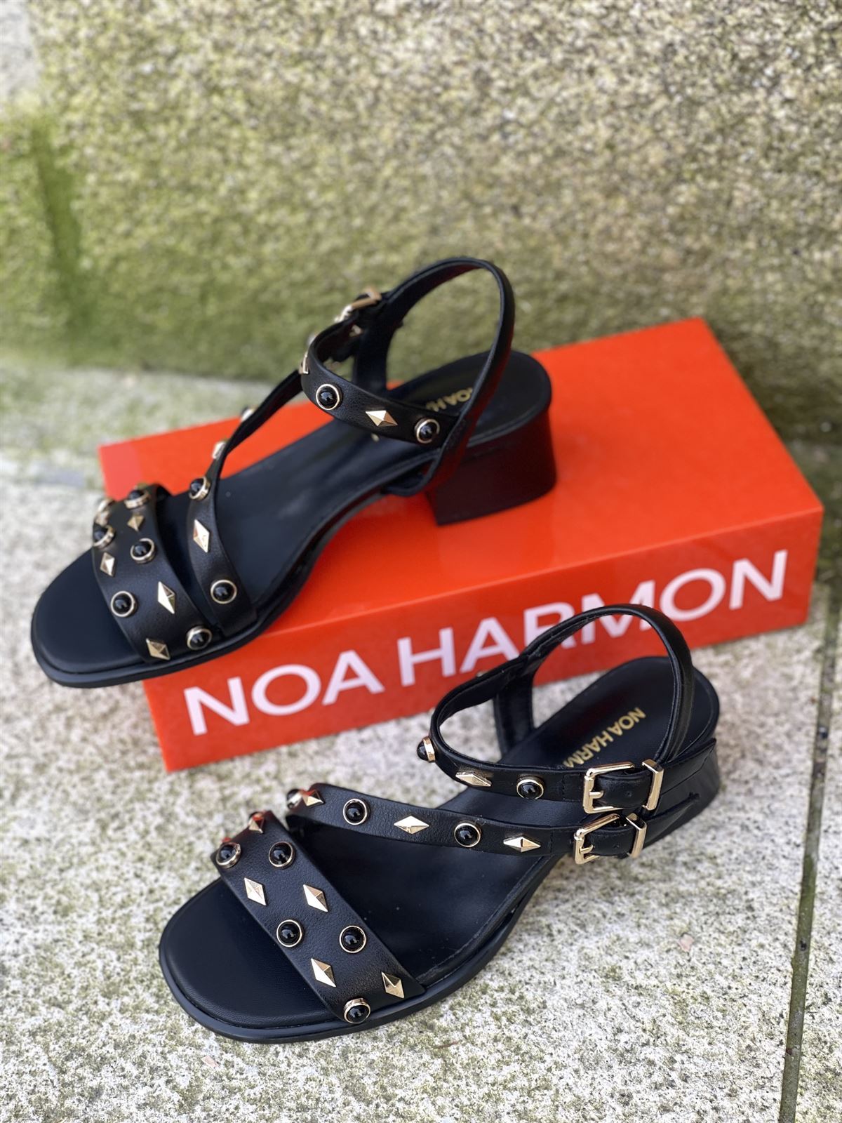 Sandalia Noa Harmon CRETA abalorios negro - Imagen 3