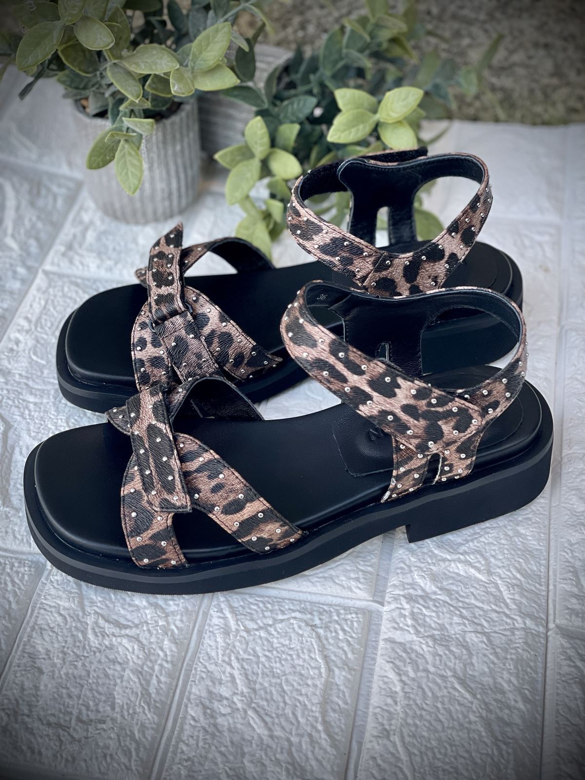 Sandalia Noa Harmon HOT  cierre velcro print - Imagen 3
