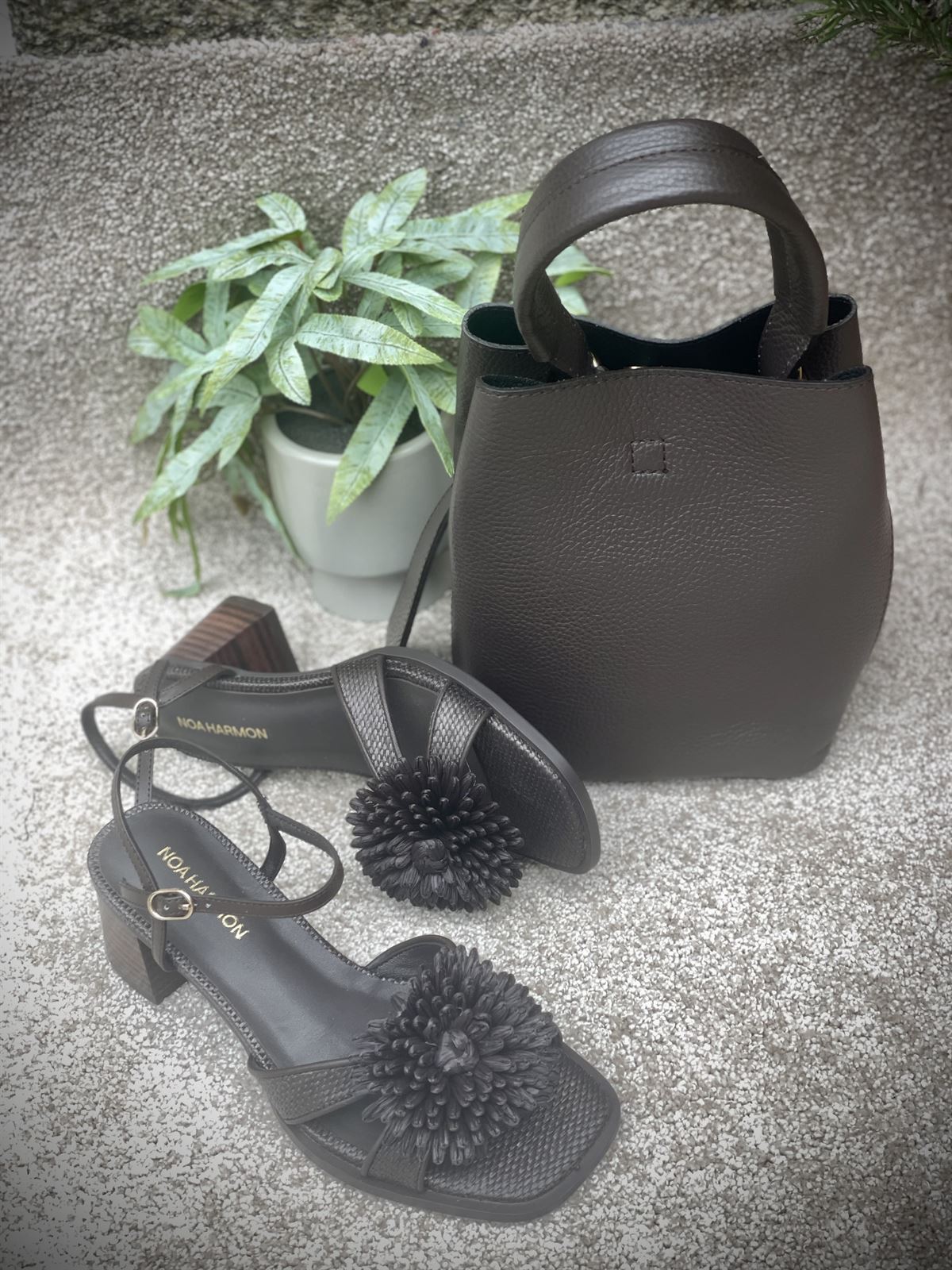 Sandalia Noa Harmon RIVA FLOR CHIOCOLATE - Imagen 4