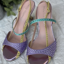 Sandalia Noa Harmon tiras y strass multicolor - Imagen 2